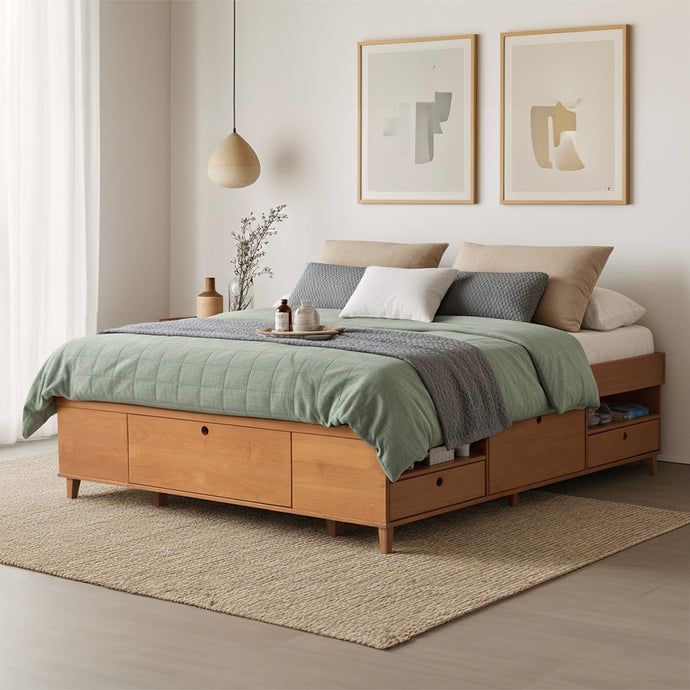 Funktionsbett Amalfi - Bett mit Bettkasten und viel Stauraum - Memomad