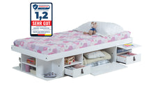 Bett mit Stauraum BALI + Lattenrost (mit oder ohne Kopfende)