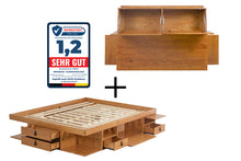Bett mit Stauraum BALI + Lattenrost (mit oder ohne Kopfende)