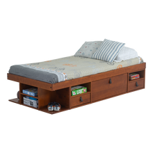 Funktionsbett Bali 90x190 cm - Einzelbett mit Bettkasten und viel Stauraum - Inkl. Lattenrost - Memomad