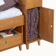 Set AMALFI: Bett mit Bettkasten + Kopfteil mit Stauraum - Memomad