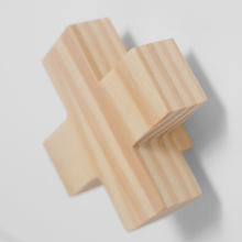 Nachtschrank XO - Weiß und Natur - Memomad