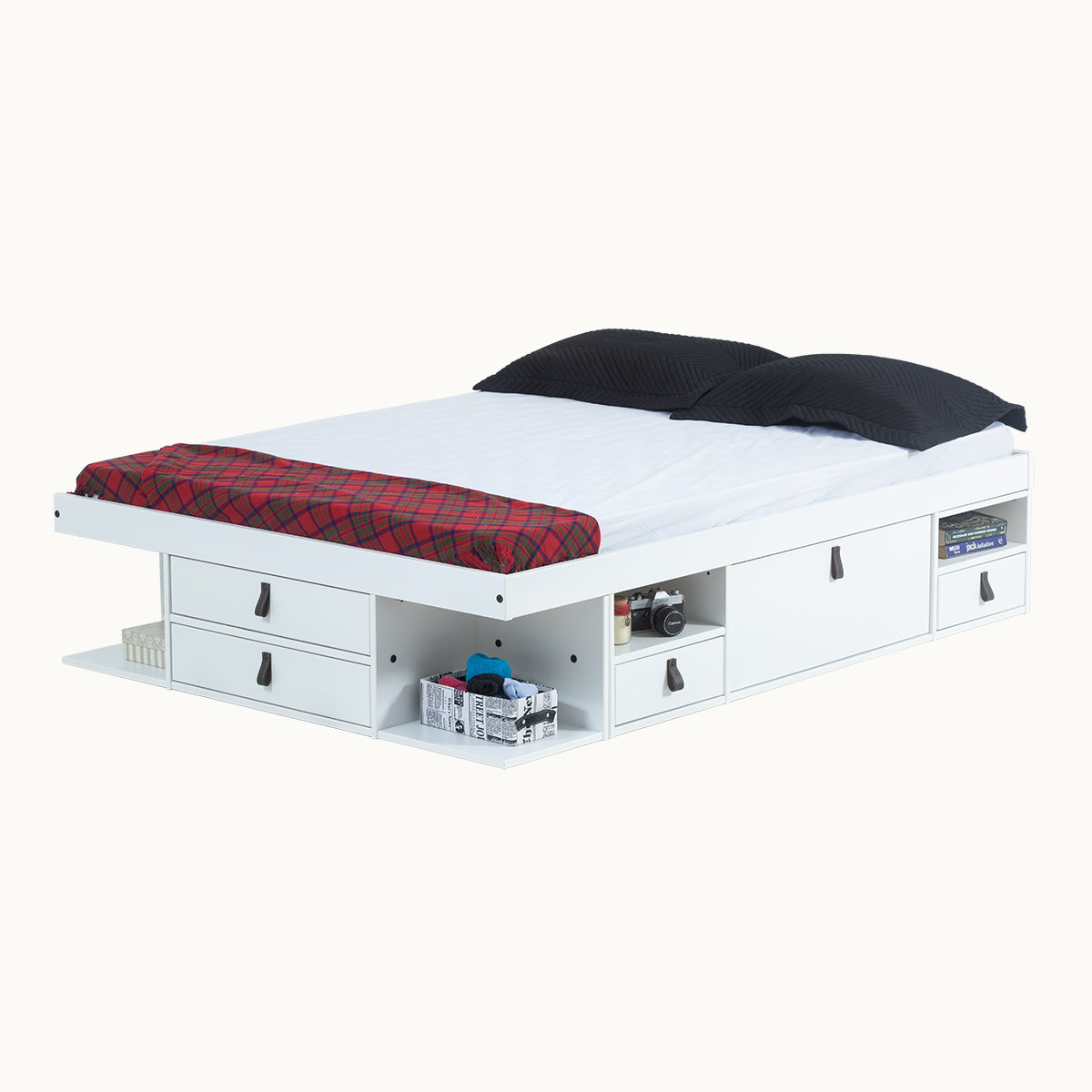 Funktionsbett Bali 180x200 cm - Bett mit Bettkasten und viel Stauraum