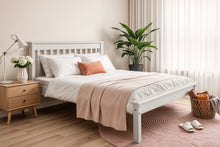 Doppelbett Habitual aus Massivholz – Weiß | 140x190 cm