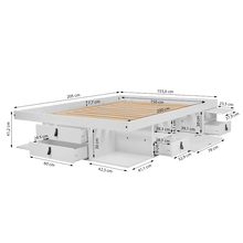 Funktionsbett Bali 140x200 cm - Bett mit Bettkasten und viel Stauraum