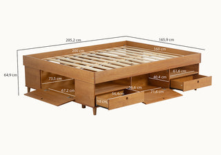 Funktionsbett Amalfi - Bett mit Bettkasten und viel Stauraum - Memomad