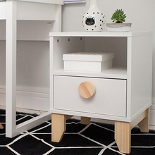 Nachtschrank XO - Weiß und Natur - Memomad